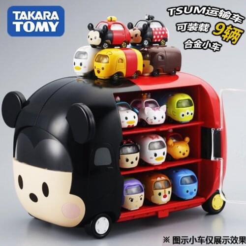 TAKARA TOMY TOMICA Genuine Disney Anime Peripheral Toys Childrens Car Storage Box Mickey TSUM TOP Storage Box 844396