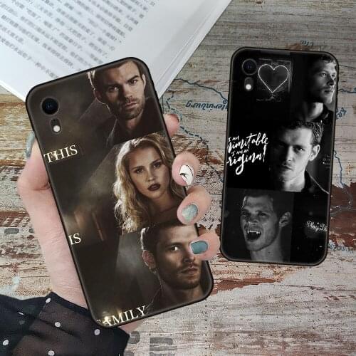 For iPhone 11 12 8 Plus Mini Pro X XR XS Max 4 5 7 6 6S 8 SE Phone Case Black Cover Hoesjes Soft Back Vampire The Originals