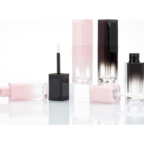 1/5pcs 4ml Gradient Empty Lip Gloss Tubes top grade pink ABS Plastic lip glaze tubes Lipstick Bottles DIY Cosmetic Containers