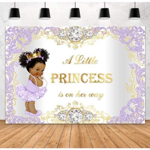A Little Princess Backdrop Mauve with Golden Photography Background Holiday Celebration Photo Booth Studio Decor