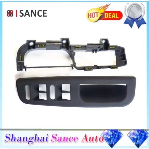 ISANCE Black Window Switch Panel Trim Bezel & Braket Front Left 3B1867171E 1J1867179A For VW Golf Jetta Bora MK4 Passat B5