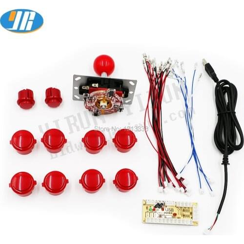 Arcade Zero Delay DIY Kit USB Encoder PC Joystick Sanwa Push Buttons For Arcade Raspberry Pi Mame