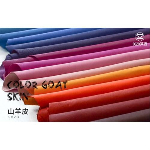 Handmade diy leather whole goatskin leather can be blanched / shovel thin to the specified thickness whole sale about 5-7 feet