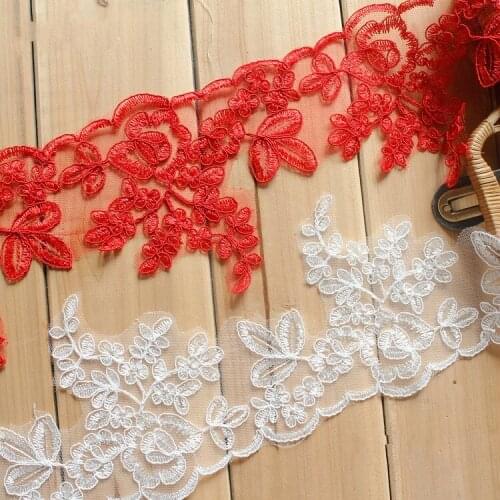 7Colors Car-bone Lace Decoration Lace Trim Wedding Dress Fabric Width 13cm 6Yds/lot