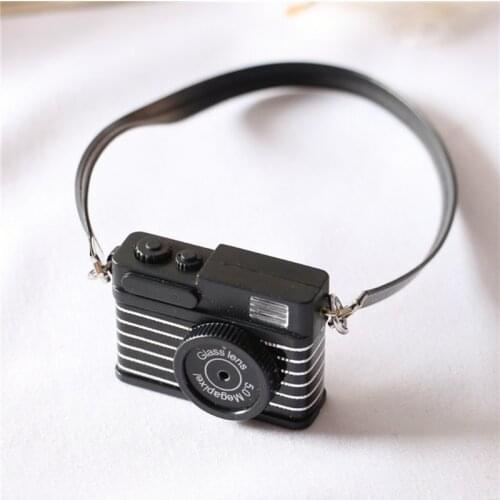 J60B 1/12 Dollhouse Mini Camera Model Newborn Photography Props Retro Miniature Camera Decoration