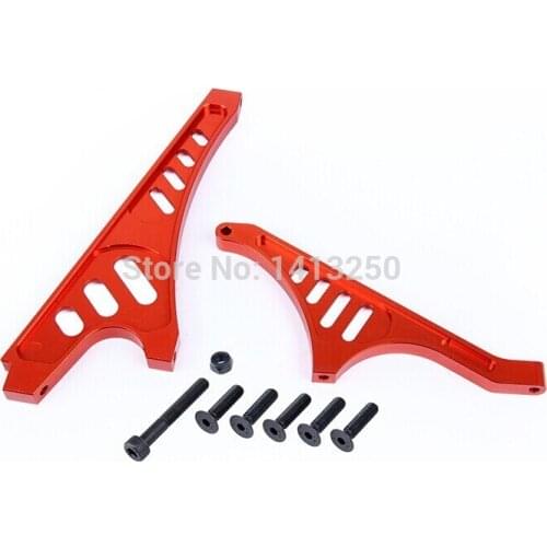 CNC Alloy Front and Rear Chassis Brace Bracket Set Support Kit for 1/5 Scale LOSI 5IVE-T 5T Rovan LT