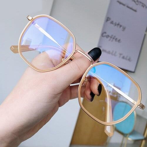 Transparent Glasses Frame Women Men Anti Blue Light Big frmae square Eyewear blue light Blocking Glasses Optical Spectacle