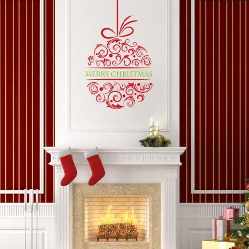 Merry Christmas Wreath Wall Stickers For Shop Home Decor Diy Xmas Festival Wall Mural Art Bedroom Window Decal Pvc Posters
