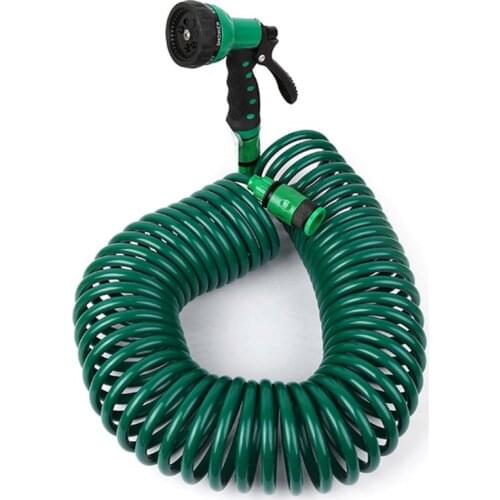 Garden Watering Spray with 10m Telescopic Spring Hose Pipe Irrigation Car Washer Sprayer Multifunctional