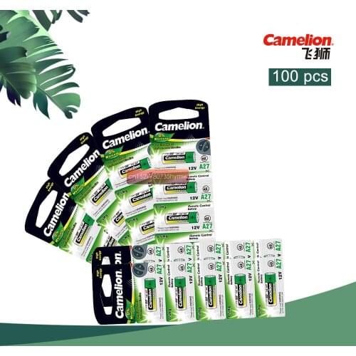 100pcs Camelion 12V 27A MN27 27A L828 A27 Super Alkaline battery For Doorbell Remote Control Flashlight Etc
