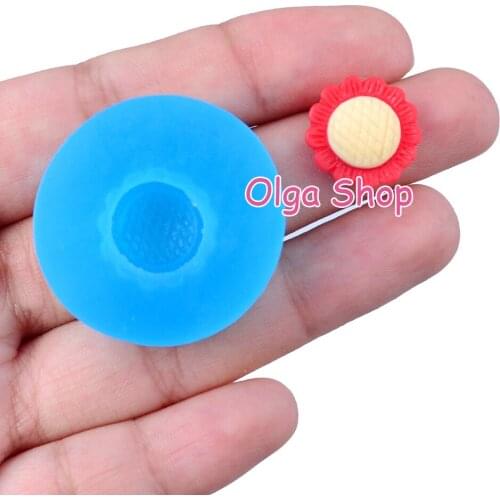 HYL343 11.4mm Flower Silicone Mold Fondant Cake Decoration Candy Resin Clay Earrings Necklace Craft Soap Candle FOOD SAFE