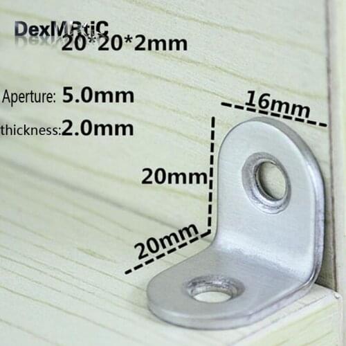 10pcs Thickened Stainless Steel Corner Brackets Right Angle Bracket Furniture Corner Protector for Furniture Fittings Furniture