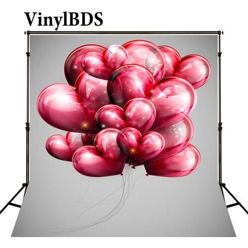 VinylBDS Romantic ValentineS Day Backdrop Photography Backdrops Pink Balloons Children Background for Newborn Photo Studio