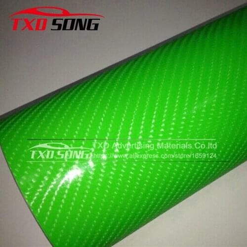 Bright glossy 4D Green Carbon Fiber Vinyl film Colored Glossy Carbon Fiber Vinyl Film Auto Wrapping Vinyl Wrap Foil