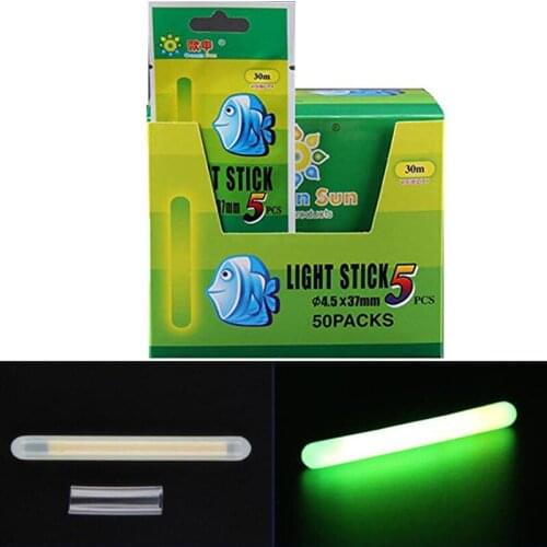20/50pcs 4.5*37mm Fishing Float Fluorescent Lightstick Light Night Float Rod Lights Dark Glow Stick Night Fishing Stick Gear