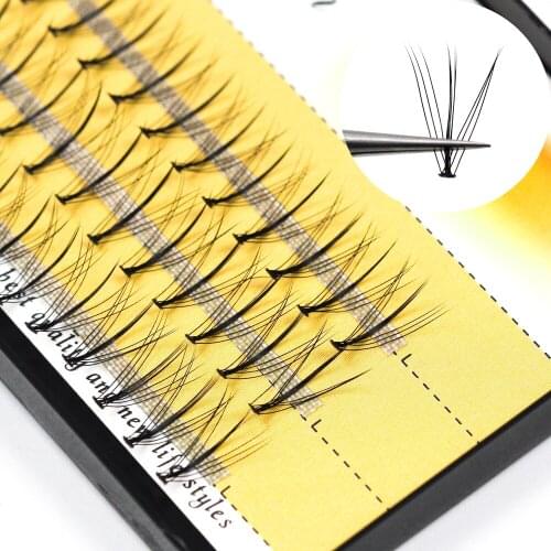 60pcs Professional Makeup Individual Cluster EyeLashes Grafting Fake False Eyelashes Eyelash Extension Individual Eyelash Bunche