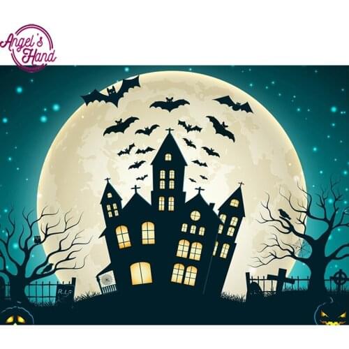 5D DIY diamond embroidery Halloween Castle diamond painting Cross Stitch full square Rhinestone mosaic home decoration