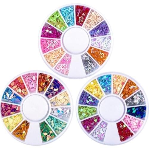 Nail Art Glitter Flake 3D Holographic Nails Sequins Acrylic Supplies Face Body Gifts for Decoration Accessories DIYCraft