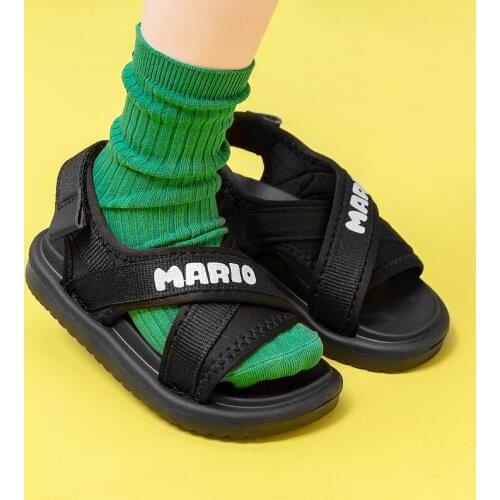 Cheerful Mario Boys Girls Sandals Summer Fashion Beach Shoes Korean Style Soft Sole Sandals