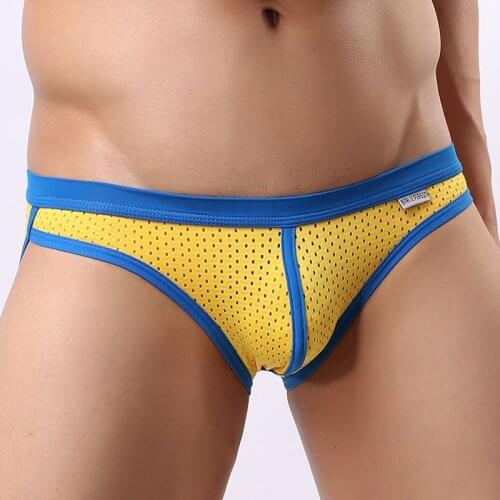 Men Underwear Mesh Qucik-Dry Sexy Men Briefs Breathable Mens Slip Cueca Male Panties Underpants Briefs Gay Underwear