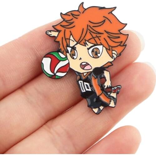 DZ1490 Anime Haikyuu Figures Cute Enamel Pins Badge Brooch Backpack Bag Collar Lapel Decoration Jewelry Gifts for Friends Kids