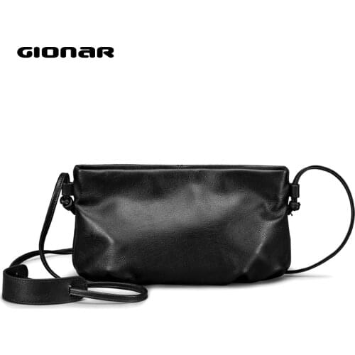 GIONAR Vintage Genuine Leather Designer Small Crossbody Purse Womens Crafted Handbags Messenger Bag Bolsas De Mujer