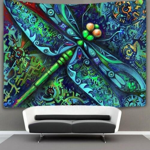 Dragonfly Insects Animal Wall Tapestry Hippie Art For Bedroom Living Room Dorm