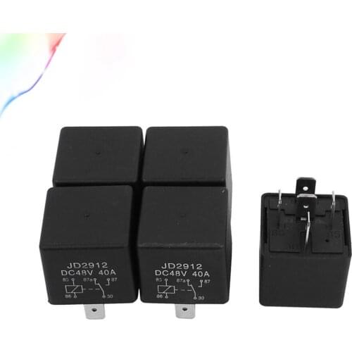JD2912 DC 48V Coil 40A 4/5 Pins SPDT Vehicle Car Security Power Relay 5pcs