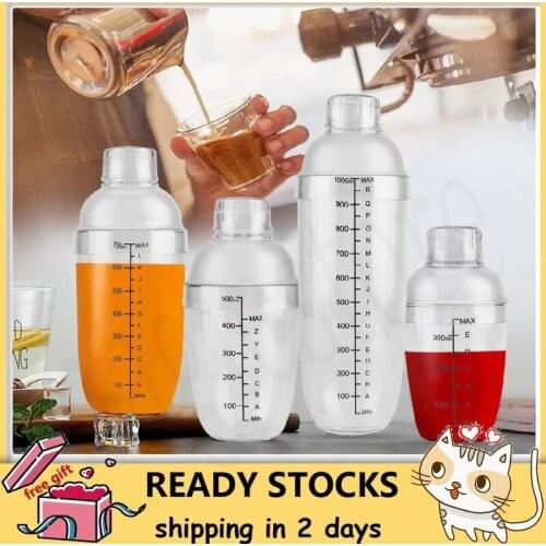 Sunshine Bar Cocktail Scale Transparent Shaker PC Mixer Anti-leakage with Resin Tool