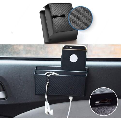 Multifunctional Vehicle Storage Box Organizer Phone Charger Cradle Garbage Mesh Seat Bag Cellphone Holder Car Styling Accessory