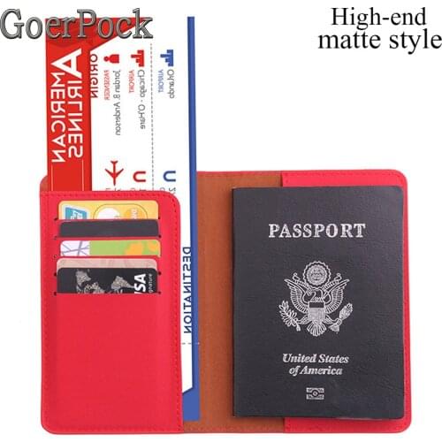 Fashion High-end Passport Cover PU Leather Business Passport Covers Holder Bank Card ID Wallet Case Travel Accessories For Women
