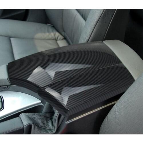 Carbon Fiber Center Console Armrest Panel Cover Trim for BMW 5 Series E60 2004-2010 LHD Car Styling Accessories