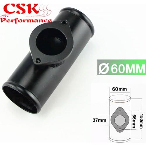 Type-S/RS Style 2.36" / 2.25" / 2" Aluminum Turbo Blow Off Valve Flange Adapter Pipe Black
