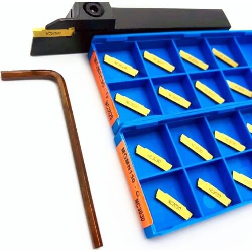 MGEHR 1212-1.5 MGEHR1212 External grooving tool holder carbide turning inserts, 10PCS insert tool set MGEHR1212 lathe tools