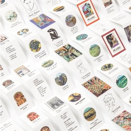 Yoofun 8designs 40pcs/box Memo Pads Loose Leaf Notes Artist Pad for Bullet Journaling Scrapbooking Mobile Cup Deco Office School