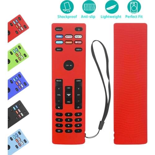 Protective Cover for Vizio XRT136 TV Soft Silicone Skin Remote Control Case Waterproof Shockproof Anti-Lost with Loop