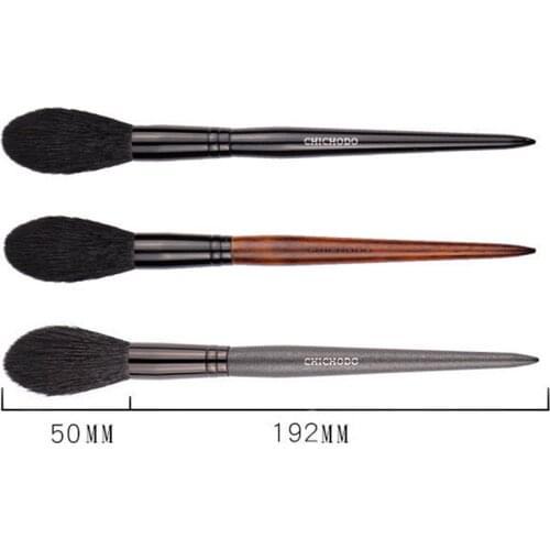 1PC Professional Goat Hair Face Makeup Highlighter Blending Brush Long Handle Blush Brush Concealer Brush Beauty Makeup Tools