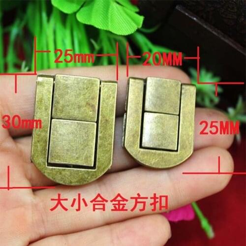 10Pcs 20*25MM ZInc Alloy buckle hasp hasp wooden wine box with lock Buckle Antique Padlock Hardware