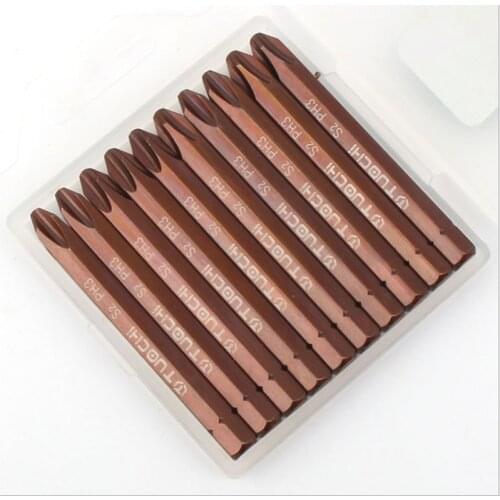 10pcs Screwdriver Bit 6.35/8mm Hex Shank PH1 PH2 PH3 Magnetic Bits Slotted Screwdriver Impact Driver for Electric Screw Driver