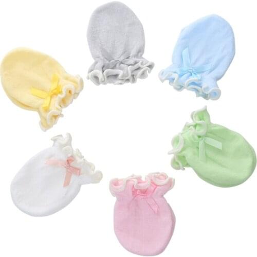 2 Pairs Baby Anti Scratching Soft Gloves Newborn Protection Face Scratch Mittens Infant Handguard