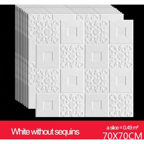 10pcs 3D Wall Panel Home Decoration Self-Adhesive Panels 3D Wallpaper Waterproof 3D Wall Stickers Vinyl Decoration