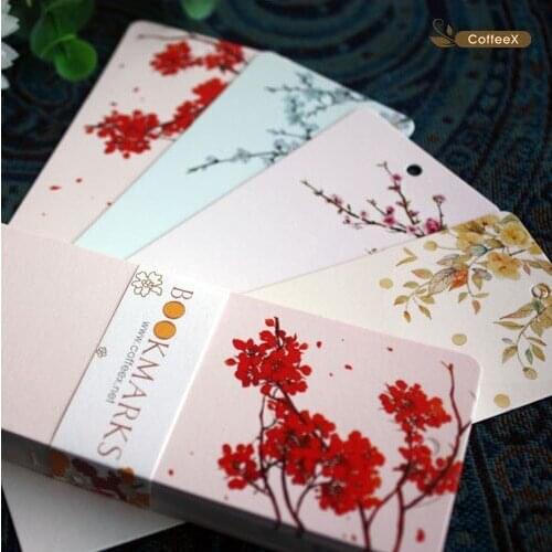 40pcs blank bookmark antique flower DIY bookmark wholesale new year Christmas card 40 sheets / set