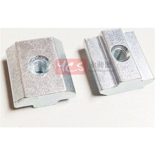 50pcs M3 M4 M5 M6 T Sliding Nut Block Zinc Plated Carbon Steel Aluminum Accessories For 2020 Aluminum Profile