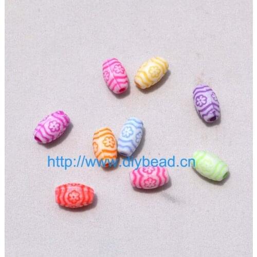 500pcs/lot DIY Jewelry Accessory Antique Acrylic Beads 10*6MM Mix Color Oval Shape Bracelet Department