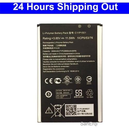 C11P1501 Battery For Asus Zenfone 2 Laser 5.5 ZE601KL ZE550KL ZD551KL Selfie 3000mAh Mobile Phone Battery / 11.5Wh