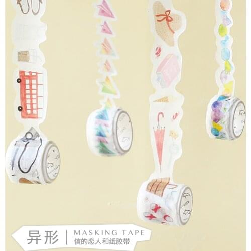 Rainbow Watercolor Stars Crystal Diamonds Raindrop Candy Happy Life Deco Washi Tape DIY Planner Diary Scrapbooking Masking Tape