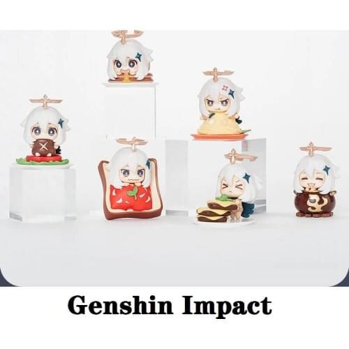 Paimon Emergency Food Theme Blind Box Game Genshin Impact New Account Figure Anime Project PVC Statue Xmas Decoration Kids Gifts