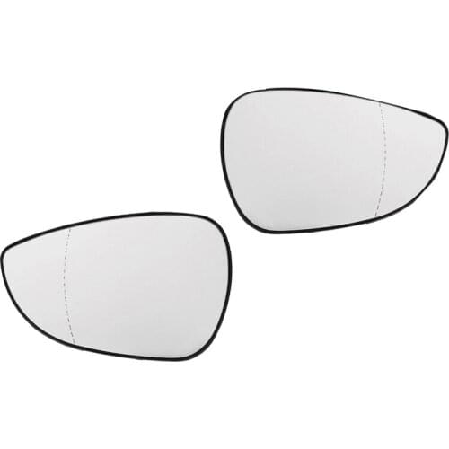 2Pcs Car Left Right Rear View Wing Mirror Lens Glass for Ford Fiesta Mk7 2008-2017