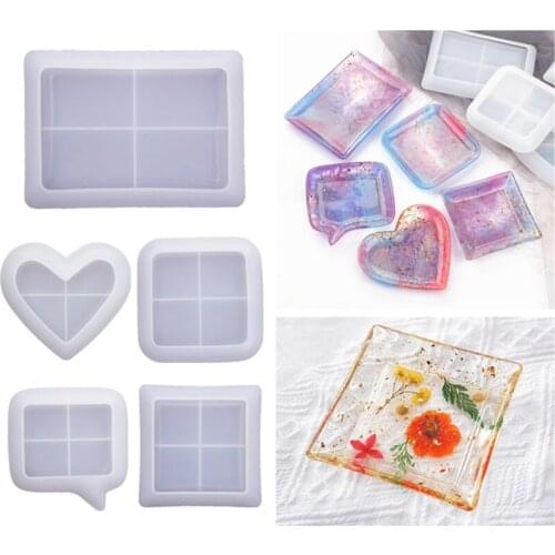 Dish Mold Silicone Jewelry Tray Molds Dish Container Epoxy Resin Mold Craft Tool X4YA