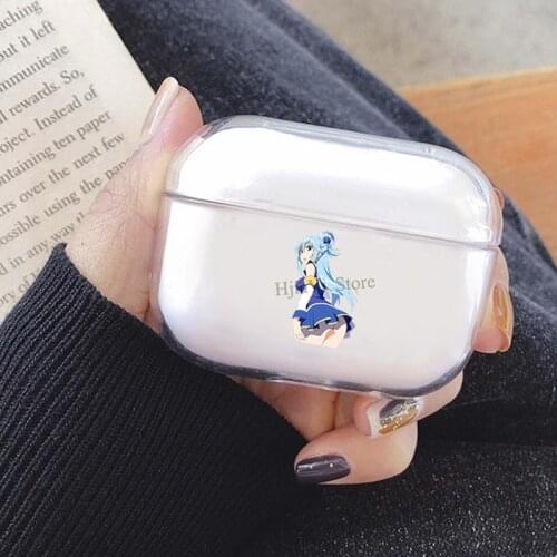 Aqua Konosuba TPU Cover Case For AirPods Pro Case Bluetooth Case For Airpod 3 Earphone Accessories Skin